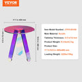 Round Iridescent Acrylic Side Table Clear Rainbow Coffee End Table