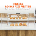 Pastry Display Case 2-Tier Commercial Acrylic Bakery Donut Cake