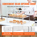 Pastry Display Case 2-Tier Commercial Acrylic Bakery Donut Cake