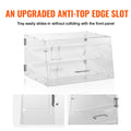 Pastry Display Case 2-Tier Acrylic Bakery Countertop Rear Door