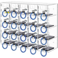 Acrylic Phone Locker Storage Cabinet 20 Slots w/ Keys Clear