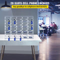 Acrylic Phone Locker Storage Cabinet 20 Slots w/ Keys Clear