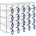 Acrylic Phone Locker Storage Cabinet 20 Slots w/ Keys Clear
