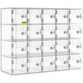 Acrylic Phone Locker Storage Cabinet 20 Slots w/ Keys Clear