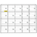 Acrylic Phone Locker Storage Cabinet 20 Slots w/ Keys Clear