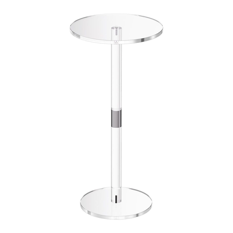 Acrylic Round Side Table 25.4cm Clear Modern Coffee Drink End Desk