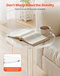 Acrylic Round Side Table 25.4cm Clear Modern Coffee Drink End Desk