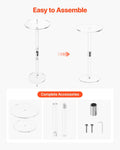 Acrylic Round Side Table 25.4cm Clear Modern Coffee Drink End Desk