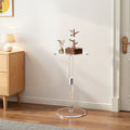 Acrylic Round Side Table 25.4cm Clear Modern Coffee Drink End Desk