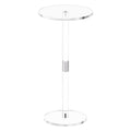 Acrylic Round Side Table 25.4cm Clear Modern Coffee Drink End Desk