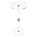 Acrylic Round Side Table 25.4cm Clear Modern Coffee Drink End Desk