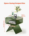 Acrylic Nightstand Side Table 30x39x43cm Green Storage Shelf