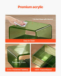 Acrylic Nightstand Side Table 30x39x43cm Green Storage Shelf