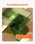 Acrylic Nightstand Side Table 30x39x43cm Green Storage Shelf