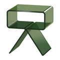Acrylic Nightstand Side Table 30x39x43cm Green Storage Shelf