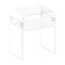 VEVOR Acrylic Side Table 2 Tier Clear Bedside 30x40x50cm Storage Shelf