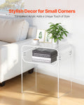 VEVOR Acrylic Side Table 2 Tier Clear Bedside 30x40x50cm Storage Shelf