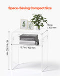 VEVOR Acrylic Side Table 2 Tier Clear Bedside 30x40x50cm Storage Shelf