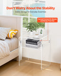 VEVOR Acrylic Side Table 2 Tier Clear Bedside 30x40x50cm Storage Shelf