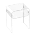VEVOR Acrylic Side Table 2 Tier Clear Bedside 30x40x50cm Storage Shelf