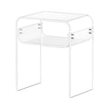 VEVOR Acrylic Side Table 2 Tier Clear Bedside 30x40x50cm Storage Shelf
