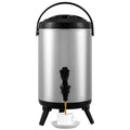 Stainless Steel Insulated Beverage Dispenser, 7.6 Liter, Thermal Hot and Cold Drink Server Dispenser with Spigot Handle, Food-grade for Hot Tea Coffee Water Restaurant Drink Shop