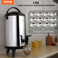 Stainless Steel Insulated Beverage Dispenser 7.6L Hot Cold