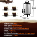 Stainless Steel Insulated Beverage Dispenser 7.6L Hot Cold