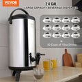 VEVOR Stainless Steel Insulated Beverage Dispenser 9.2L Hot Cold