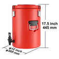 Stainless Steel Insulated Beverage Dispenser, 17.2 Liter, Thermal Hot and Cold Drink Server Dispenser with Spigot Handle, Food-grade for Hot Tea Coffee Water Restaurant Drink Shop