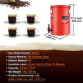 Stainless Steel Insulated Beverage Dispenser 17.2L Hot Cold