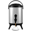 Stainless Steel Insulated Beverage Dispenser, 6 Liter, Thermal Hot and Cold Drink Server Dispenser with Spigot Handle, Food-grade for Hot Tea Coffee Water Restaurant Drink Shop