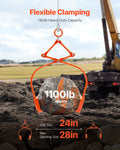Stone Lifting Tongs 609mm 2-Claw 500KG Heavy Duty Steel