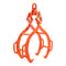 28in Log Lifting Tongs 4-Claw 2650LBS Heavy Duty Steel Grapple