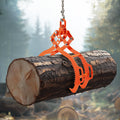 28in Log Lifting Tongs 4-Claw 2650LBS Heavy Duty Steel Grapple