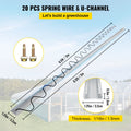 Spring Wire Lock Channel 2m Greenhouse Shade Cloth Film Attachment 20pk