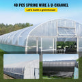 Spring Wire Lock Channel 2m Greenhouse PE Coated Aluminum 40 Pack