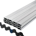 Spring Wire and Lock Channel, 2m Spring Lock & U-Channel Bundle for Greenhouse, 50 Packs PE Coated Spring Wire & Aluminum Alloy Channel, Plastic Poly Film or Shade Cloth Attachment with Scre
