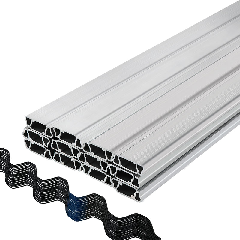 Spring Wire Lock Channel 2m Greenhouse PE Coated Aluminum 50 Pack