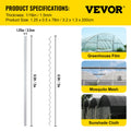 Spring Wire Lock Channel 2m Greenhouse PE Coated Aluminum 50 Pack
