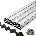 Spring Wire Lock Channel 2m Greenhouse PE Coated Aluminum 50 Pack
