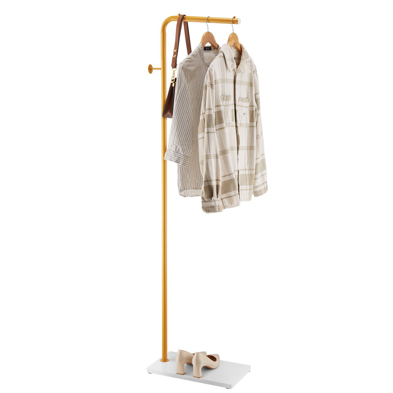 Coat Rack Stand 3 Hooks Quartz Stone Base Freestanding Hall Tree