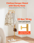 Coat Rack Stand 3 Hooks Quartz Stone Base Freestanding Hall Tree