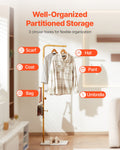 Coat Rack Stand 3 Hooks Quartz Stone Base Freestanding Hall Tree