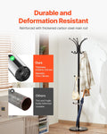 Freestanding Coat Rack Metal 14 Hooks Umbrella Holder Marble Base