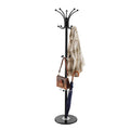 Freestanding Coat Rack Metal 14 Hooks Umbrella Holder Marble Base