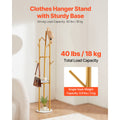 Coat Rack, Freestanding Coat Rack Stand with Quartz Stone Base & 9 Hooks, Free Standing Hall Coat Tree for Entryway, Bedroom, Office, Living Room, Modern Clothes Hanger for Coat, Hat, Scarf, Bag
