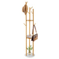 Freestanding Coat Rack Stand 9 Hooks Quartz Stone Base Modern