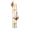 Freestanding Coat Rack Stand 9 Hooks Quartz Stone Base Modern