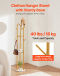 Freestanding Coat Rack Stand 9 Hooks Quartz Stone Base Modern